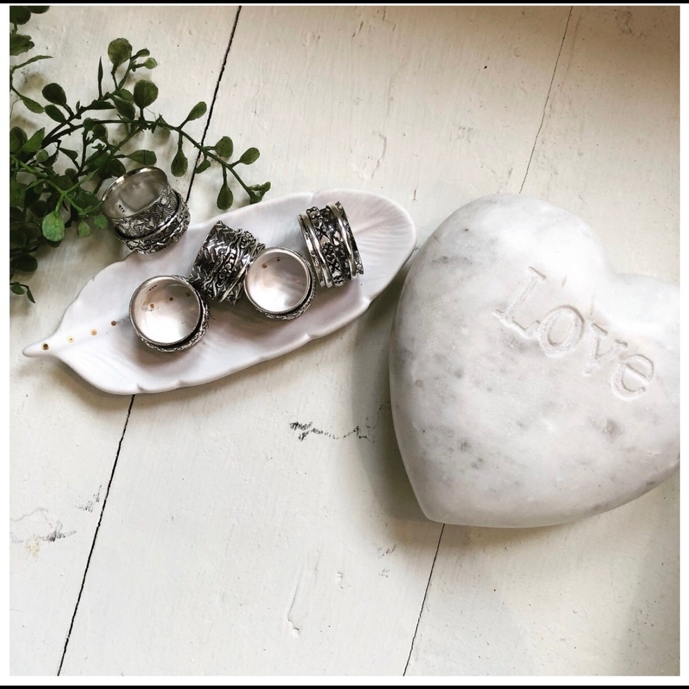 925 Sterling Silver Plated | Spinner Fidget Rings